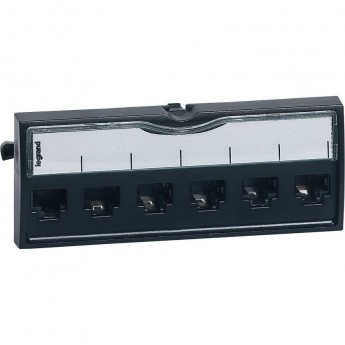 Вставка для патч-панелей 6 коннекторов RJ 45 категория 6 FTP 19' LCS²