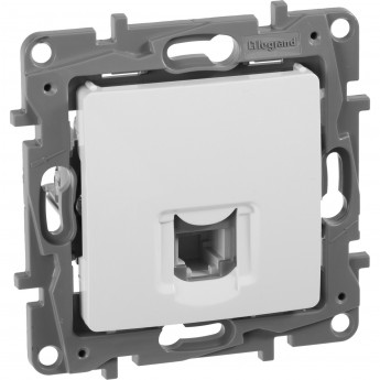 Телефонная розетка LEGRAND RJ11 Etika белый