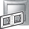Рамка LEGRAND Valena 2 поста алюминий модерн 770342