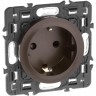 Розетка LEGRAND Celiane силовая 2К+З безвинт графит SET-1-067153-04