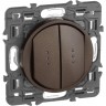 Выключатель LEGRAND Celiane двухклавишный с подсветкой графит SET-2-067001-07