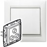 Тройная розетка LEGRAND RCA Valena белый 770084