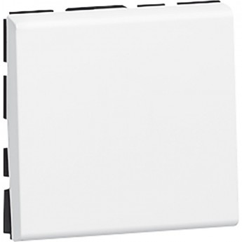 Выключатель LEGRAND Mosaic кнопочный 6A 2 модуля, белый
