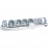 Многорозеточный блок LEGRAND 'Комфорт' 5 x 2К+З с кабелем длиной 1,5 м белый 694631
