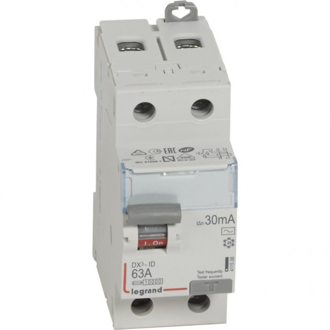 Выключатель дифференциального тока LEGRAND DX3 2П 25А 30мА-AC 411504